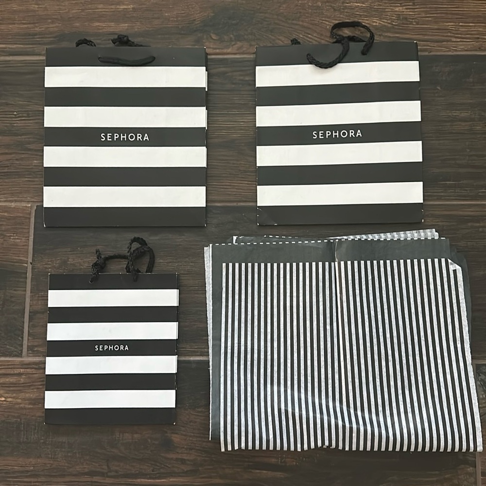 Sephora Shopping Bags with Wrapping Papers